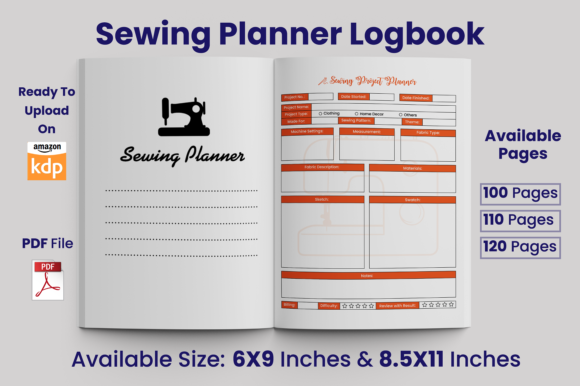 Download Sewing Project Planner KDP Interior - Kdp interior Collection