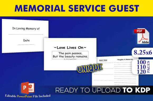 Download Memorial Service Guest Book KDP Interior - Kdp interior Collection