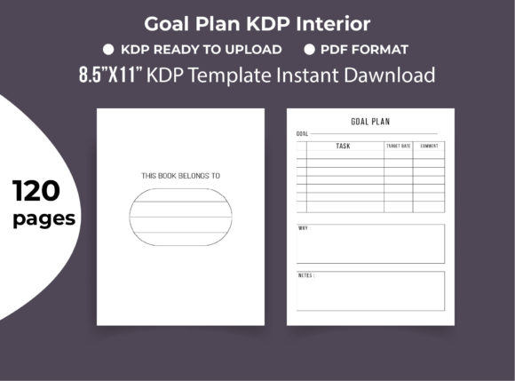 Download Goal Plan KDP Interior Printable - Kdp interior Collection