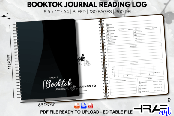 Download Booktok Journal Reading Log KDP Interior - Kdp interior Collection