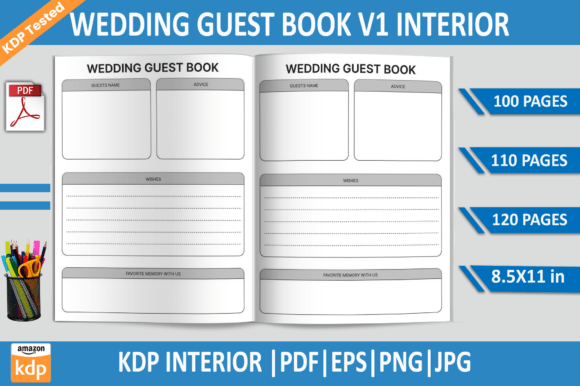 Download Wedding Guest Book | KDP Interior - Kdp interior Collection