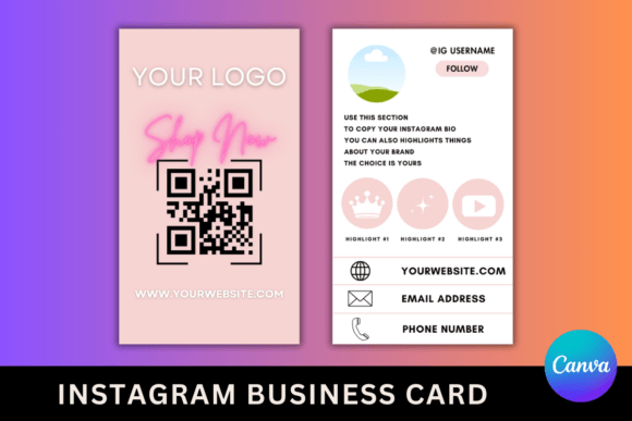 Download 2024 Instagram Business Card Template - Premium Resources