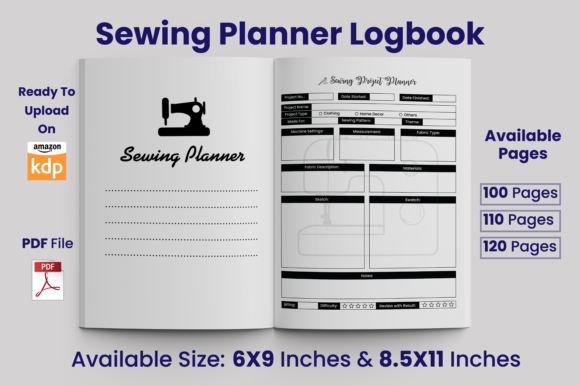 Download Sewing Project Planner KDP Interior - Kdp interior Collection