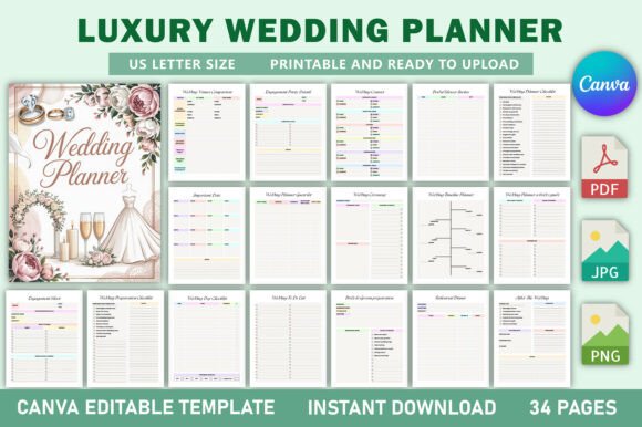 Download Luxury Wedding Planner KDP Interior - Kdp interior Collection