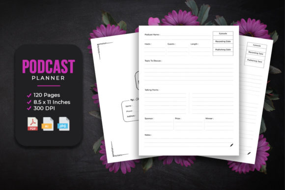 Download Podcast Planner - KDP Interior - Kdp interior Collection