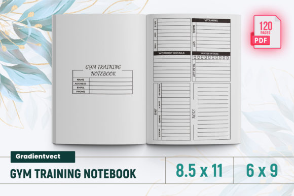 Download Gym Training Notebook KDP Interior - Kdp interior Collection