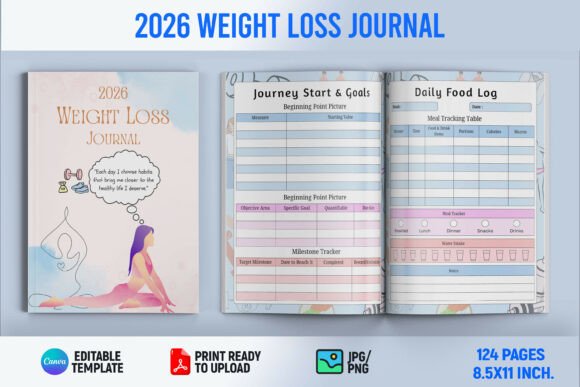 Download 2026 Weight Loss Journal | KDP Interior - Kdp interior Collection