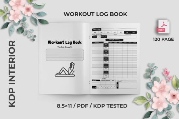 Download Workout Log Book KDP Interior - Kdp interior Collection