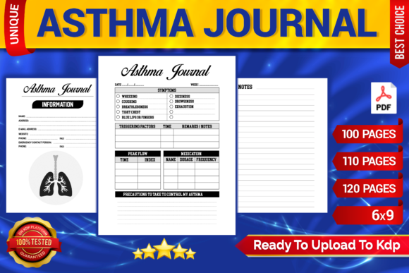 Download Asthma Journal KDP Interior Printable - Kdp interior Collection