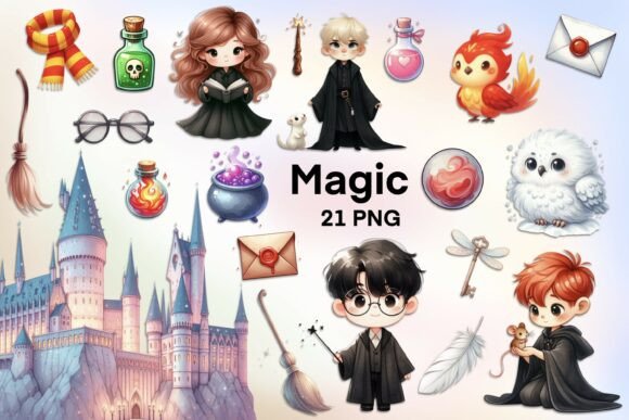 Download Magic School PNG Clipart Bundle - Bundle Collection