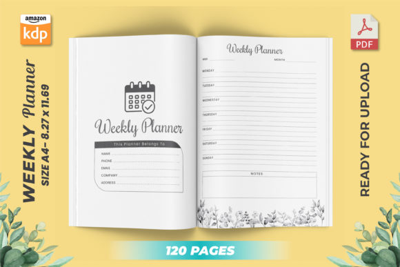 Download Weekly Planner KDP Interior - Printable - Kdp interior Collection