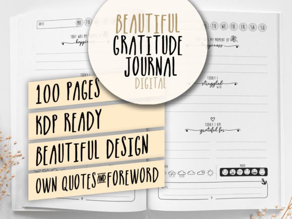 Download Gratitude Journal KDP Interior Template - Kdp interior Collection