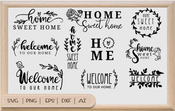 Download Home Sweet Home SVG Bundle for Cut File - Bundle Collection